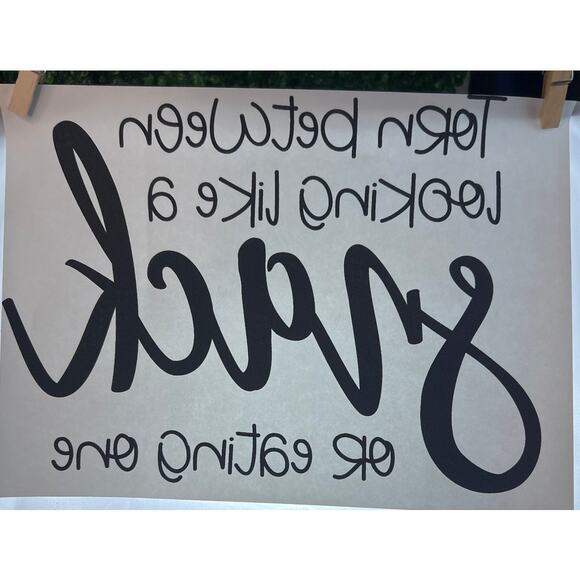 New Heat TransferFunny Torn Between Looking Like A Snack Or Eating One Craft - Picture 4 of 4